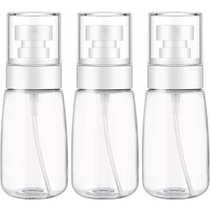 DNSEN 3 Pack Spray Bottle 2oz/60ml Empty Small Fine Mist Clear Travel Size Bottles Water Spray Bottle for Hair Face Plants