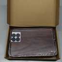 Wood Riser Small Decorative Tray Sink Soap Dish, Vanity Tray Pedestal Stand 9 x 5.9 inches (Dark Brown)