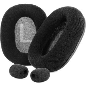 TaiZiChangQin Ear Pads Ear Cushions Earpads Replacement Compatible with Trust GXT 414 Zamak Headphone Velour Black