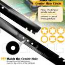 2 Pack 131-4547-03 Toro Blade with Hardware Replaces 131-4547-03, 108-9764, 108-9764-02P, 104-8697-03, 131-4546-03 Gator Mulching Blades for Toro 22 inch Recycler Lawn Mower Blade