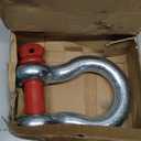 1 Pack 1 Inch D Ring Shackles, Heavy Duty Bow Shackle with Screw Pin, 8.5 Tons / 18739 Lbs Working Load Limit Tow Shackles for Towing Rigging Winch Recovery