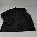 SheKiss Womens Camouflage Shacket Jacket Coats Fashion Fall Long Sleeve Zipper Canvas Camo Jackets with Pockets (X-Large, Black368)