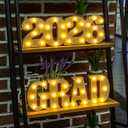 Graduation Decorations 2026-2 LED Long Marquee Light Up Letters 'Grad 2026' - Class of 2026 Graduation Party Decorations Sign for Kindergarten High School College Decor Table Centerpieces Ornaments