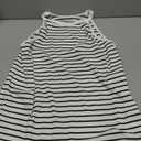 SOLY HUX Women's Casual Striped Tank Top Sleeveless Crew Neck Halter Ribbed Summer Tops (Black and White Striped) XL