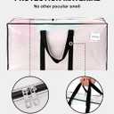 HOMESURE Supports 200lbs Heavy Duty Moving Bags - Strong Zipper & Wrap-Around Handles - Water-Resistant Storage Totes, Durable Alternative to Moving Boxes - 8 Pack - Semi-Transparent