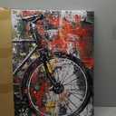 Abstract Bicycle Canvas Wall Art 24x36 Urban Graffiti Cycling Picture Decor