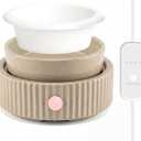 Wax Melt Warmer with Timer & Silicone Dish, Ceramic Fragrance 4-in-1 Oil Burner Electric Candle Wax Melter for Home Office Bedroom Fragrance, Home Décor and Gift Choice