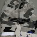 FUAMEY Dog Coat for Medium Dogs,Waterproof Dog Winter Jacket with Harness Built in Puppy Cold Weather Coats Reflective Pet Vest with Zipper Warm Fleece Dogs Snowsuit Windproof Grey Camo M