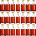 Dandat 24 Pack 6 oz Clear Glass Liquor Bottles With Cork lids Bulk Homebrewing Empty Bottles for Whiskey, Wine, Drinks Oil Vinegar, Vodka, Limoncello, Beverages, Liqueurs, and Alcohol (Gold)