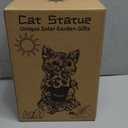 GIGALUMI Solar Garden Decor Flower Pot Cat Statues Outdoor, Birthday Gifts for Women Mom Grandma Senior Elder, Cat Ornament for Balcony, Garden, Patio, Yard, Lawn