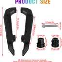 GROM Passenger Grab Bars Rear Seat Pillion Grab Handles Hand Grip Rails Replacement for Honda Grom 125 MSX125 2022 2023 2024 2025 2026(Black)