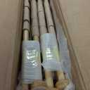 oakvivo Fully Assembled Luggage Racks Pack of 2 with 4 Storage Boxes, Bamboo 26.77" Folding Luggage Stand for Guest Room, 5 Nylon Straps, Suitcase Stand with Storage Shelf for Bedroom Hotel, Natural