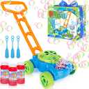 ArtCreativity Bubble Lawn Mower for Toddlers 1-3, Kids Bubble Machine for 1 Year Old Boy Gifts, Bubbles Blowing Push Toys for Kids, Summer Outdoor Gardening Toys for Birthday Gifts Boys & Girls (Blue)