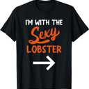 Lazy Halloween Costume For Couple I'm With The Sexy Lobster T-Shirt, 2XL