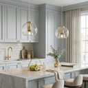 Clear Glass Pendant Lights Kitchen Island, 7.87", 2 Pack, 7.87 in - 2-Pack