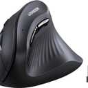 UGREEN Vertical Wireless (Bluetooth 5.0+2.4G) Ergonomic Mouse with 5 Buttons, 1000/1600/2000/4000 DPI, Prevention of Mouse Arm, Vertical Mouse Compatible with PC/Laptop/Tablet, Black