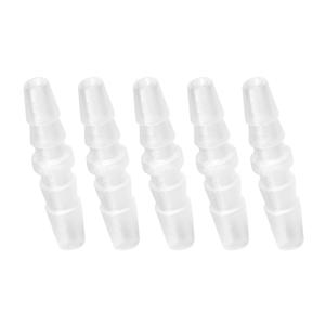 Quickun Plastic Hose Barb Fitting, 1/4" x 1/4" Barbed Splicer Mender Joint Adapter Union Fitting (Pack of 5)