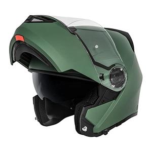 VCAN VX28 Full Face Modular Flip-Up Motorcycle Helmet ECE & DOT Approved, Coolmax Cheek Pad & OTG Ready, Size L