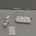 (34)2000W Voltage Converter US to Europe for Hair Dryer, 220V to 110V Converter for European Travel with 3 AC 2 USBC 2 USBA Ports, European Travel Plug Adapter with Type C/G/I/L Plug (White