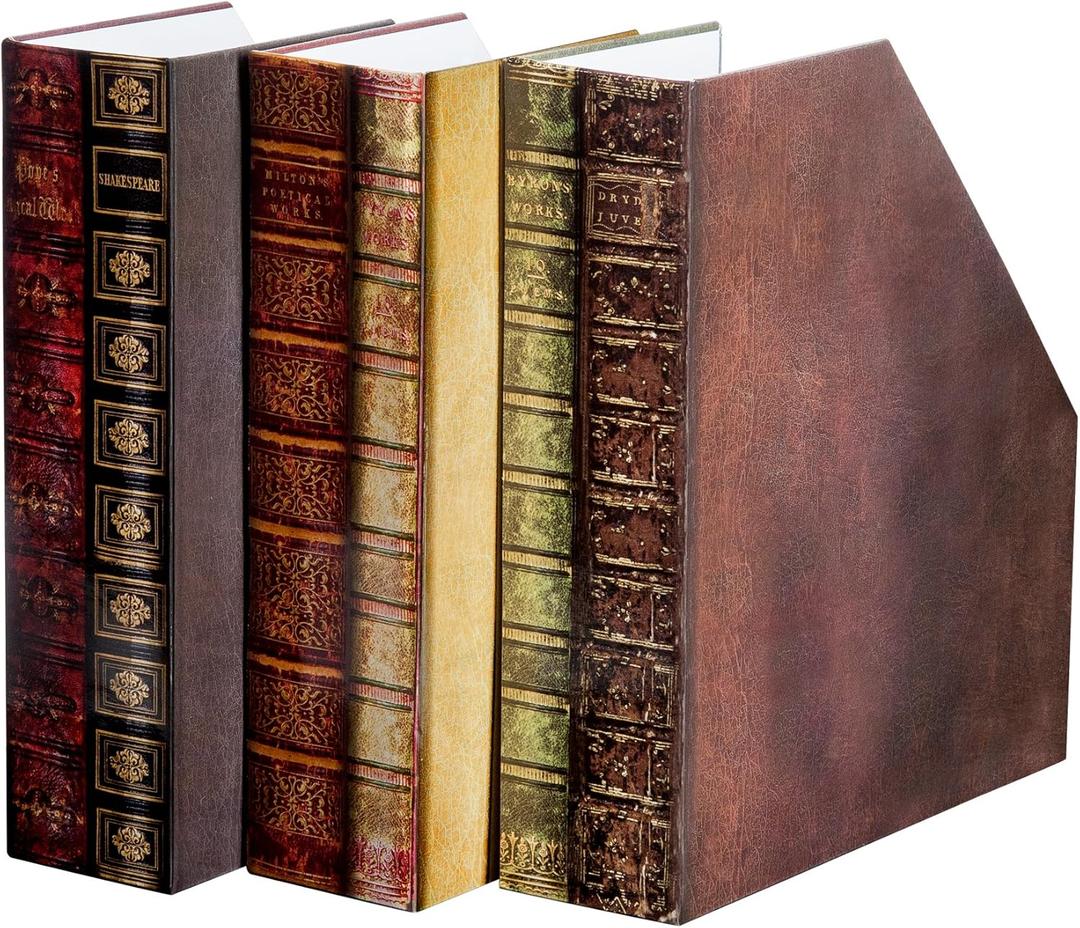 The Paragon Magazine Holders - Set of 3, Decorative Organizer File Boxes The Paragon Magazine Holders - Set of 3, Decorative Organizer File Boxes