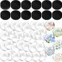 72 Pieces Craft Magnets Glass Ceramic Ferrite Magnet with Adhesive Backing and Transparent Clear Glass Cabochons for DIY Craft Fridge Refrigerator Pendants(1 Inch,Round)