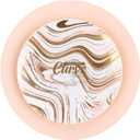 Plasticpro White Plastic Design Party Plates Premium heavyweight Elegant Disposable Tableware Dishes (64, Curve White & Gold - Pink)