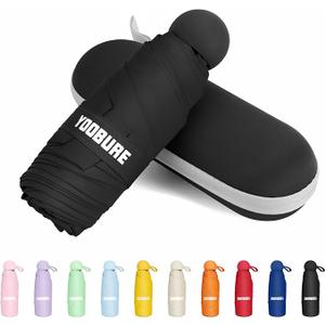 Yoobure Travel Umbrella Portable Compact Umbrellas, Pocket Mini for Purse, Umbrellas for UV Sun & Rain Small for Backpack, Umbrella with Case Folding for Kids Women