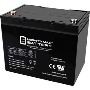 ML75-12INT -12 Volt 75 AH, Internal Thread (INT) Terminal, Rechargeable SLA AGM Battery
