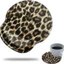 Gaming Mouse Pad with Wrist Support, Spsun Leopard Grain Pattern Custom Design Cute Mousepad,Pain Relief Wrist Mouse Pads for Computer Laptop Home Office with Coasters