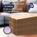 BOX USA Moving Boxes Medium 18"L x 14"W x 12"H 10-Pack - Corrugated Cardboard Box for Shipping, Mailing, Packing, Packaging and Storage