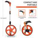 Zozen Distance Measuring Wheel, Measure Wheel in Feet and Inches, Collapsible/Mechanical/One Key to Reset/Kickstand to Keep Stand/Starting Point Arrow and Carrying Bag, Adapt to Various Roads.