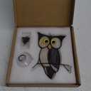 Stained Glass Owl Window Hanging Sun Catcher Halloween Decoration Birthday Gifts for Lover and Friends