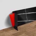 Vinyl Wall Base Baseboard Molding Trim 4" Flexible Self Adhesive Rubber Wall Base Moulding Trim Peel and Stick Design, 4 Inch x 100 Feet, Black Stone Grain