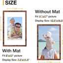 decorUhome 11x17 Picture Frame, Display Pictures 8x12 with Mat or 11x17 without Mat, Wall Hanging Poster Frame, Distressed Brown, 1 Pack