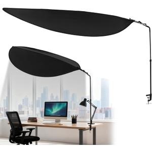 Office Cubicle Desk ShadePortable Cubicle Light Shield and Office Shade to Block Overhead LightAdjustable Desk Shade for Cubicle to Block Light & Reduce Glare  Essential Office AccessoriesBlack