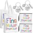 Maitys 6 Pcs Occupational Therapist Gifts Set, Therapist Tote Bag and Makeup Bag with Keychain Fine Motor Promoter Ot Gifts