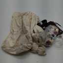 Renaissance Costume Women Medieval Fairy Dress, Corset Elf Ears Garland Belt Potion Bottles Peasant Halloween (X-Large, Beige)