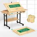 Wooden Puzzle Table with Drawers, 1500 Piece Puzzles for Adults & Puzzle Enthusiasts with Adjustable Height & Tilt, Felt Surface, Metal Stand with Lockable Wheels, Puzzle Storage Box and Cover, Medium-1500pcs