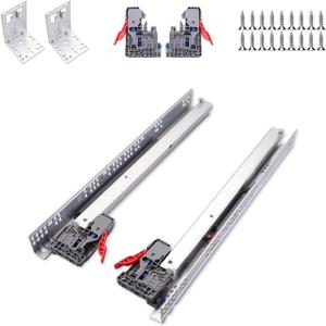 Hitess 6 Pair 18 Inch Undermount Soft Close Drawer Slides Full Extension, 21 Inch