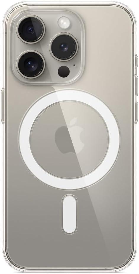 Apple iPhone 15 Pro Clear Case with MagSafe: Lightweight Phone Case, Wireless Charging Compatible, Smooth Glossy Finish