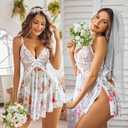 Avidlove Women Lace Lingerie Babydoll Sexy Chemise Exotic Nightgowns Bridal Nightdress, S