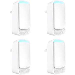 Plug In Air Ionizers - Negative Ion Technology Air Purifier - Quiet Operation Air Freshener for Home, Bedroom, Office, Garage Room - Portable Air Purifiers Odor,Pets Smell - Air Cleaner White (4 Pack）