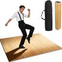 Tap Dance Floor, Bamboo Portable Dance Floor, 47.8" x 38.5" Tap Board for Tap Dancing- Ideal for Home, Studio & Outdoor Tap Practice