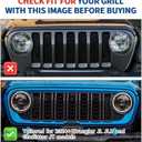 9PCS Front Grille Inserts & Headlight Cover Compatible with (2024-2026) Jeep Wrangler JL/Gladiator JT, Not For Sport, Sport S and Mojave (Black, 2024+ JL/JT)