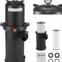 VEVOR 2025 Pro Pool Cartridge Filter System 200 sqft, Pool Filter for Inground & Above Ground Pools, Compatible W/Pumps 3HP~4HP | Up to 9827 GPH Max Flow, Pool Filters for Pools Up to 39625 Gallons