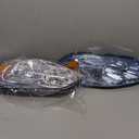Headlights Assembly W/Bulbs for 2006-2013 Chevy Impala for 14-16 Chevy Impala Limited, 06-07 Chevy Monte Carlo Headlamp Replacement Pair (OE Replacement, Clear Lens I Chrome Housing I Amber Reflector)