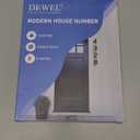 DEWEL 8 Inch Large Floating House Numbers, Black Acrylic Address Numbers for Outside, Modern 911 Visibility Signage with Mounting Nail Kit, Weatherproof Exterior Decor for Garage Gate Mailbox Wall (Number 3)