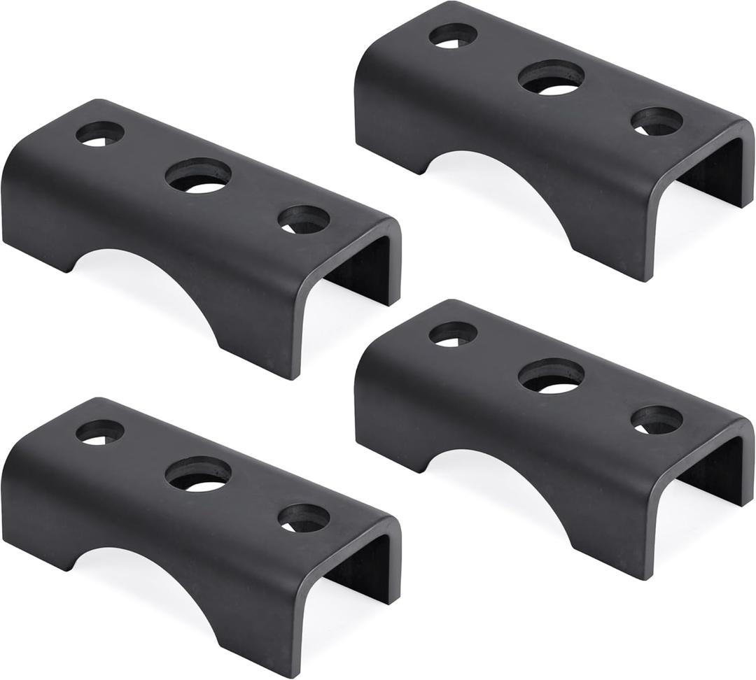 Lonffery Trailer Axle Spring Perch Seats for 2-3/8" Round Axles, Supports 3500lbs Trailer Axle, 4-Pack for Tube Mount