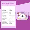 Kids Camera for Boys Girls Age 3-8, Toddler Christmas Birthday Gift with 64GB SD Card, 48MP Dual Lens Selfie Video Camera, Shockproof Silicone Case, Portable Travel Camera for Kids (PurpleDJS)