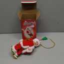 Upgraded Electric Climbing Rope Santa Claus 3 Gears Animated Climbing Christmas Santa Toy Novelty Plush Santa Climbing Rope Musical Ornament for Decoration Gift
